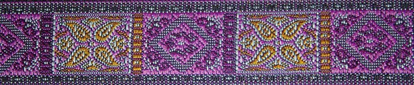 'Kassetten' lila-violett-gelb - 24 mm