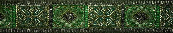 'Kassetten' grün-petrol-gold - 24 mm