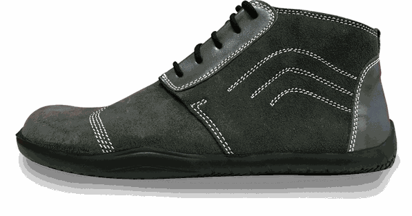 Sneaker Barfußschuhe aus Wildleder Farbe Grau
