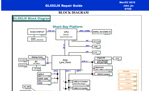 Asus laptop Repair Guide. PCB Layout