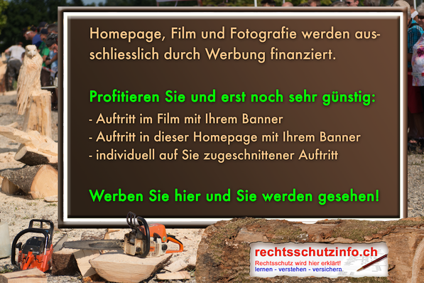 Kettensägenschnitzen Werbung