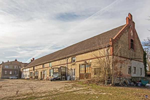 Historischer Gutshof Schloss Dahlewitz. Der alte Rinderstall.