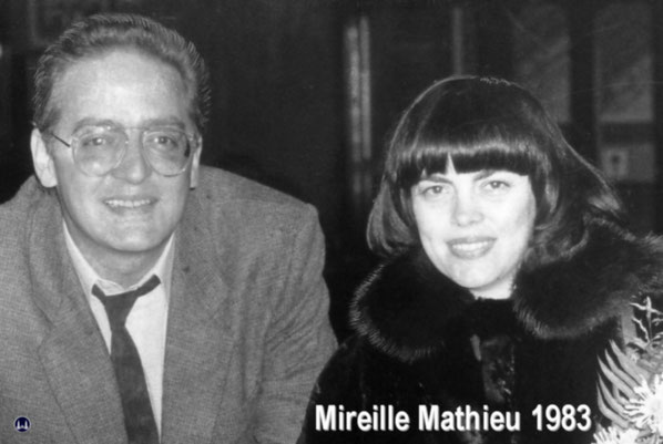1983 wird Mireille Mathieu von Nero Brandenburg vom Flughafen Tegel persönlich abgeholt zur "RIAS Parade" in der Deutschlandhalle.
