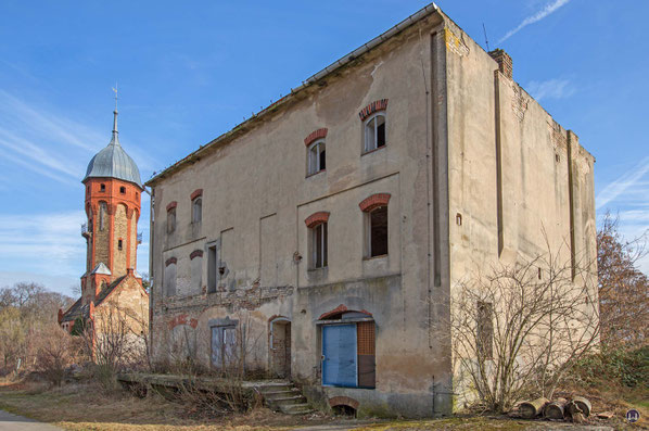 Historischer Gutshof Schloss Dahlewitz. Das alte Lagerhaus.