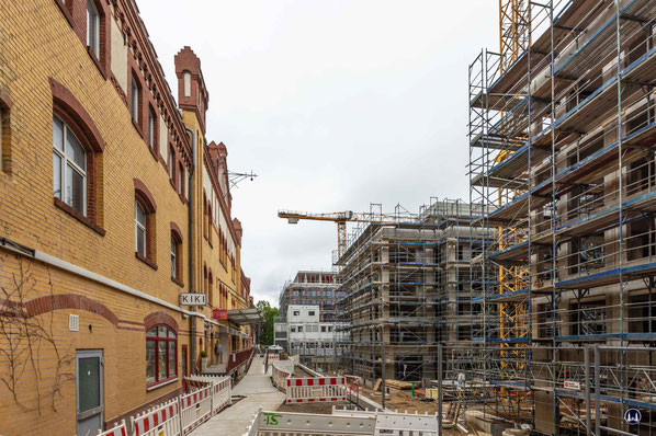 Rund um das Schwankhaus entstehen derzeit Wohn.- und Bürohäuser.
