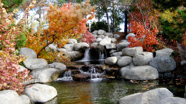 Japanischer Garten, Ruhe , Ausgeglichenheit, Wasserfall, 