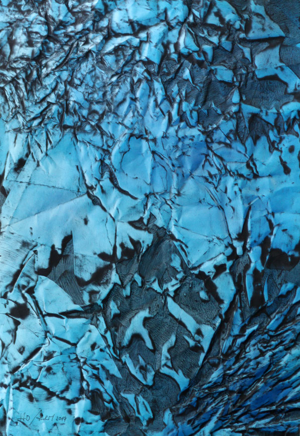 Frottage auf Papier 70 x 100 cm