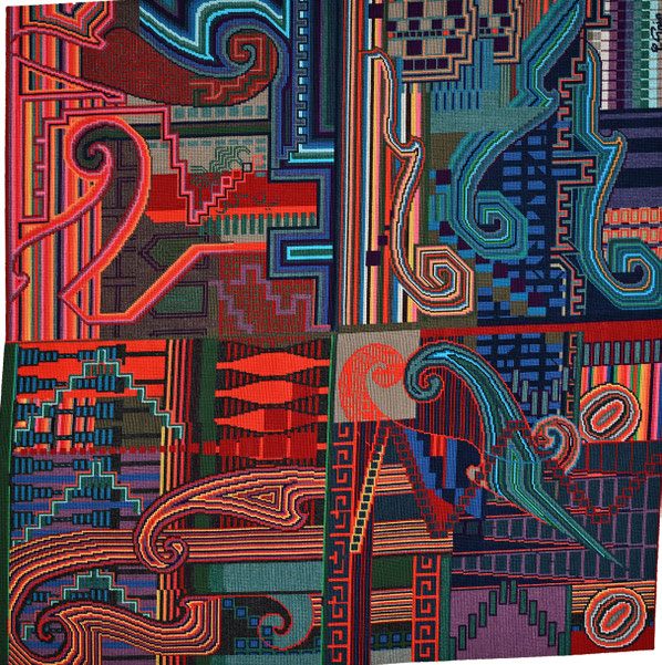IN ANOTHER SOLAR SYSTEM  Tapisserie laine  103 x 103