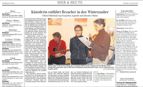 Schwäbische Zeitung, Künstlerin Christl Dullenkopf aus Biberach