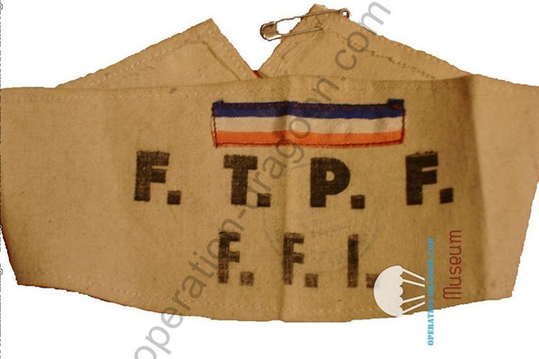 Véritable brassard du résistant Franc Tireur Partisan Louis GAL. 