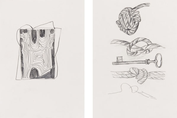 Mike Lankes l Bleistift, Öl, Kohle auf Papier je 35 x 25 cm, 2021