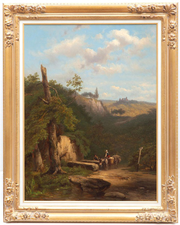 te_koop_aangeboden_een_landschap_schilderij_van_de_kunstschilder_johannes_hermanus_barend_koekkoek_1840-1912_hollandse_romantiek