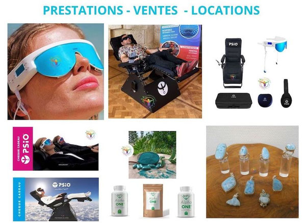 prestations propose au cabinet de alain rivera rochefort luminotherapie vibroacoustique psio nutrition synerj health mineraux bijoux