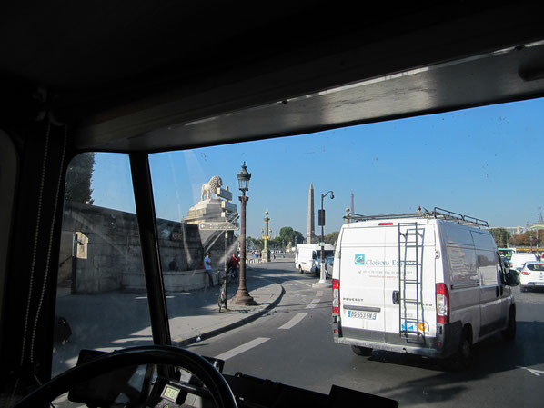 Bild: Blick aus dem Wohnmobil in Paris