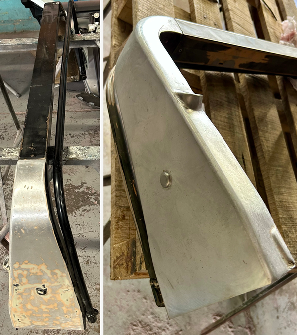 Stripping and preparing the Spartan roll bar