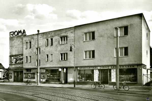 Das Gebäude der Roma-Lichtspiele in den 1960er Jahren.