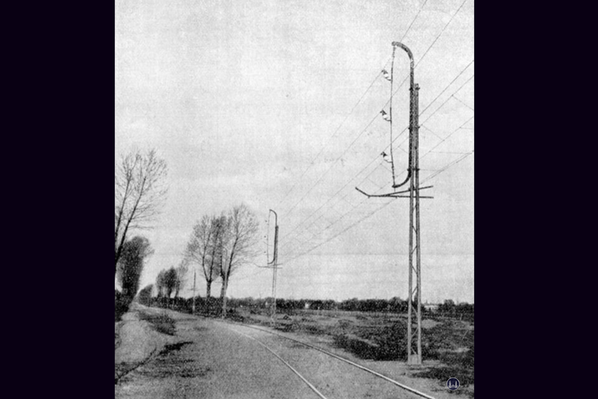 Die Königliche Militär-Eisenbahn. Das Streckengleis der Versuchsstrecke Lichterfelde - Zehlendorf.