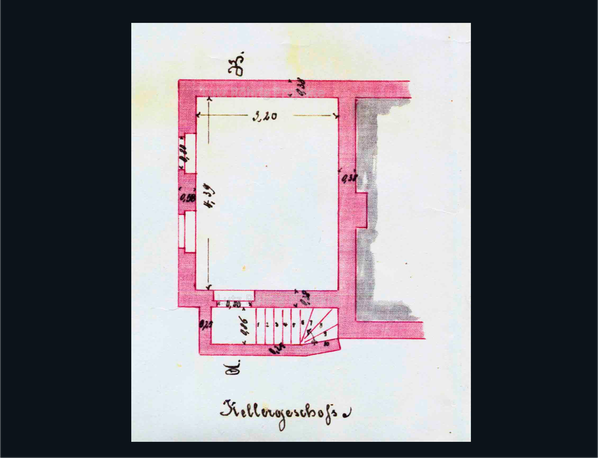 Zollpackhof der Anhalter Bahn, Berlin, Yorckstraße. Grundriss des Stallgebäudes der Greppiner Werke.