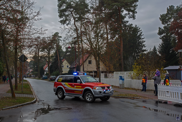 Karneval in Blankenfelde-Mahlow. Feuerwehr im Karnevalseinsatz.