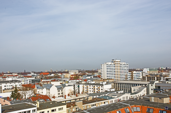 Dach der Lützowstraße. Siegessäule und Vattenfall - Gebäude