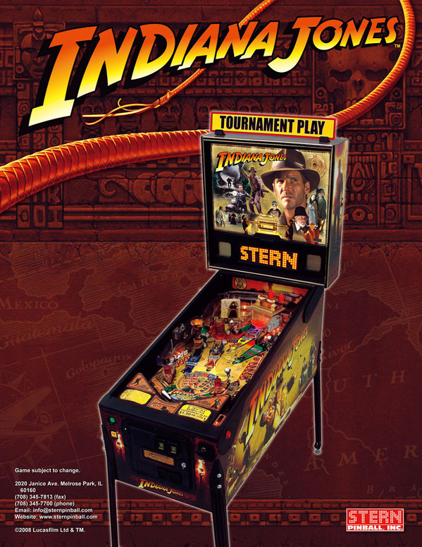 indiana jones flipper stern