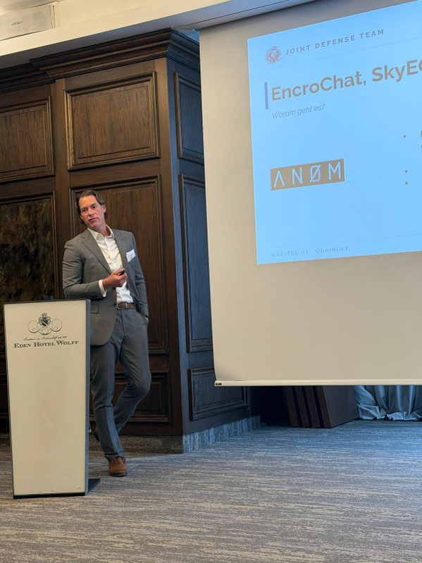 Vortrag von Rechtsanwalt Christian Lödden beim 11. Internationalen Strafrechtstag in München zu Krypto-Chats, internationalen Ermittlungen und modernen Verteidigungsstrategien.