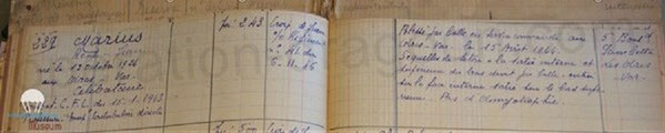 Lors de nos travaux aux Archives nationales des Armées en 2013, nous retrouverons le registre des blessés du Var et les soins apportés au résistant René MARIUS.
