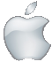 Apple-Logo silbern