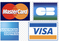 quatre logos de cartes bancaires, mastercard, visa, carte bancaire et american express