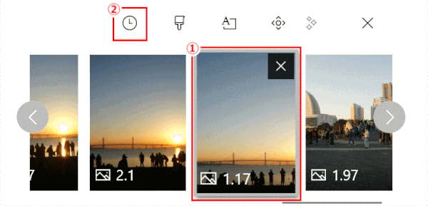 jdgPH4-12:写真の再生時間を変更する
