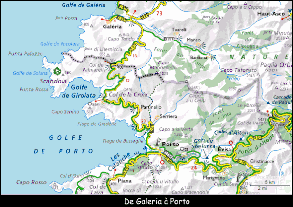 carte routière de galeria a porto