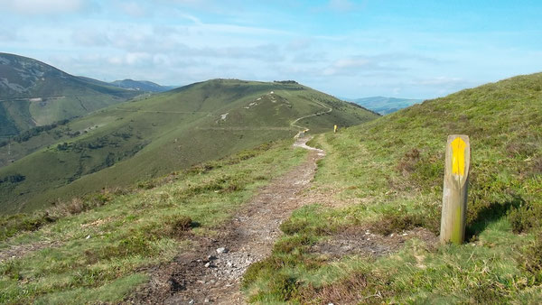 Un tratto alpestre del solitario e ardito Cammino Primitivo