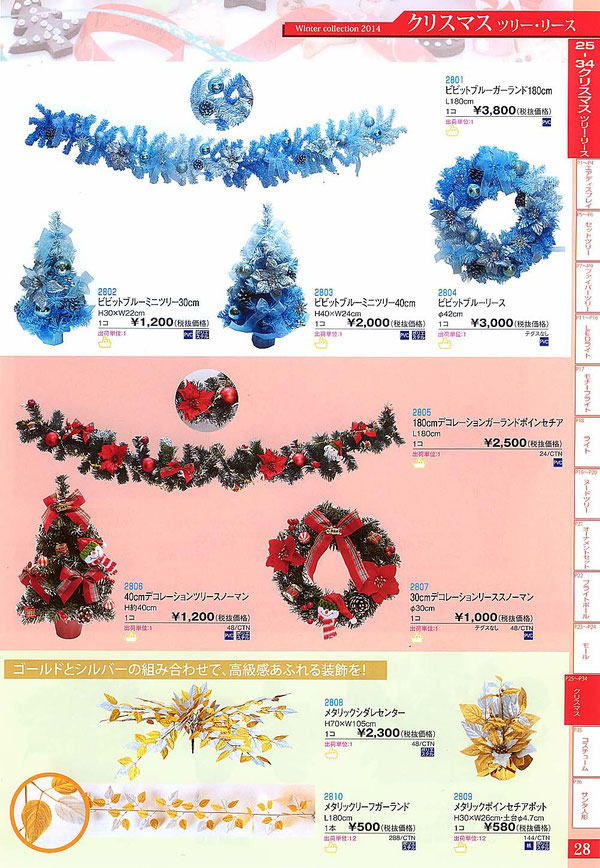 デコレーションのクリスマスツリー、リース、ガーランド