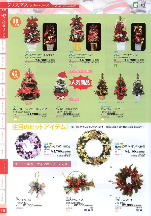 デコレーションクリスマスツリー、ポット