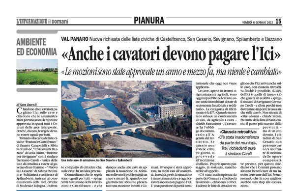 l'informazione 6 gennaio 2012