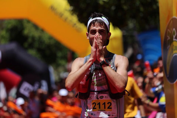 Pablo Villa en la meta, Transvulcania 2014