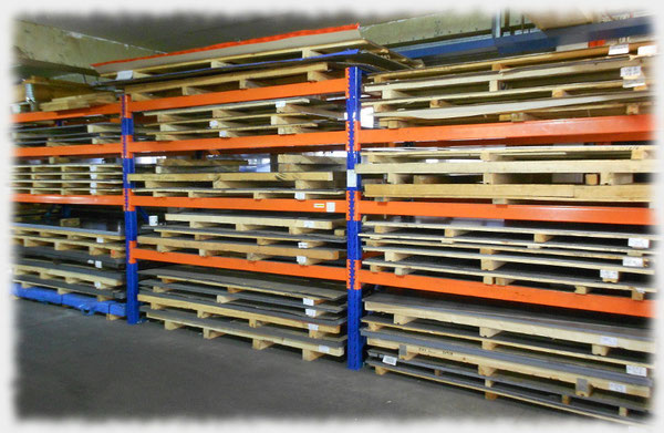 Materiallager BEHE Lasertechnik