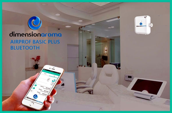 ambientador en funcionamiento en recepción de oficinas y despachos profesionales