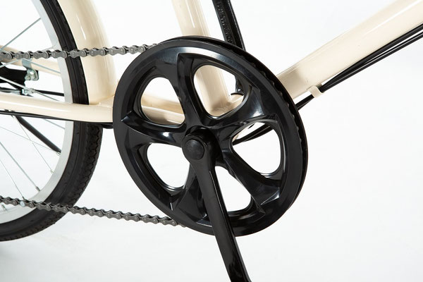 20インチ フェリーチェ 子供用自転車 クリーム色 ライト付き前カゴ付き