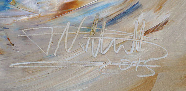 Signature of the artist Peter Nottrott and year of creation