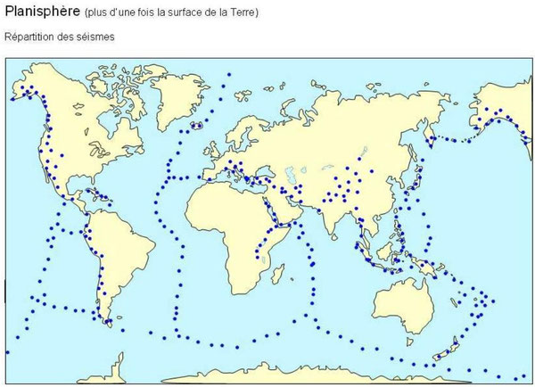 animation du mouvement des plaques tectoniques