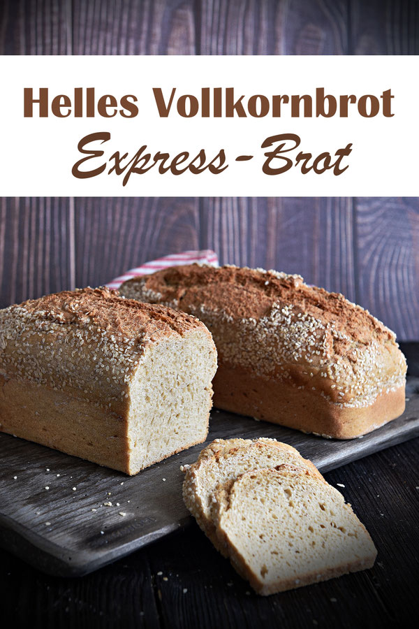 Helles Vollkornbrot, als Express-Variante mit Sesam oben drauf, lecker, fluffig, keine Gehzeit, Thermomix