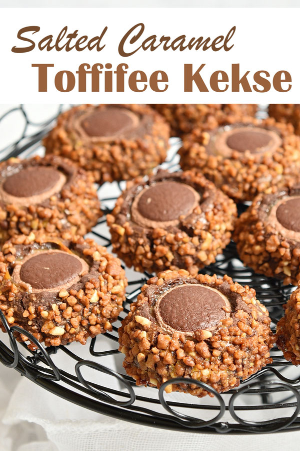 Salted Caramel Toffifee Kekse, einfach zu machen, Basis ist Schoko-Heidesand-Keks, Thermomix, Weihnachtskekse