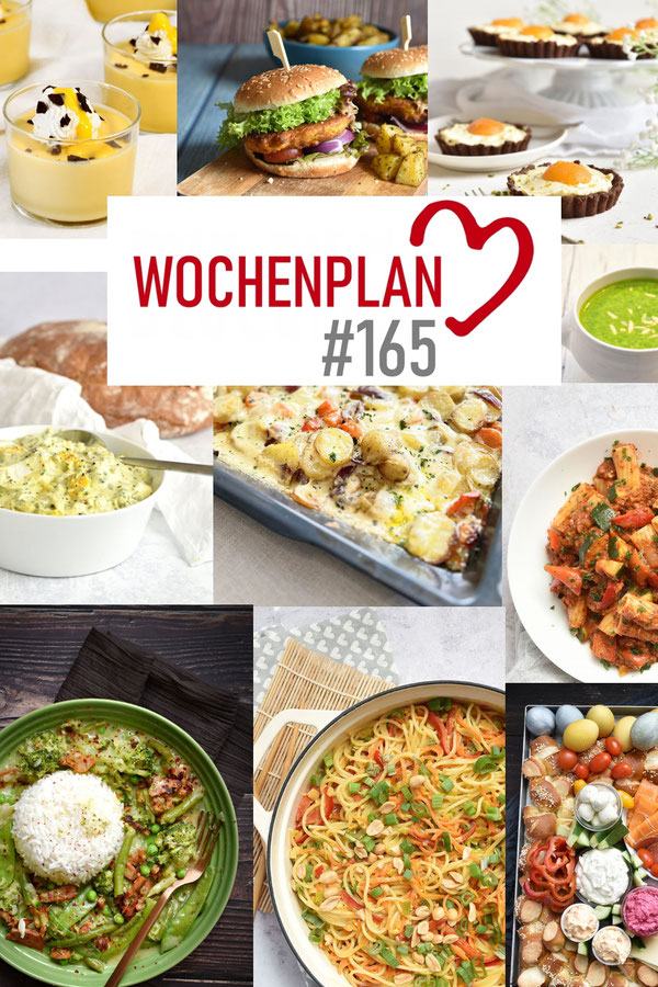 Was soll es die Woche bloß zu essen geben? Ich habe dir hier eine ganze Woche an leckeren Rezepten aus meinem Kochbuch zusammengestellt - du kannst sie alle vegan oder vegetarisch kochen - der mix dich glücklich Wochenplan für den Thermomix - Nummer 165