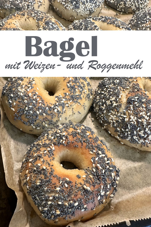 Bagel selbst gemacht, einfaches Rezept, statt Brötchen, Thermomix, vegan