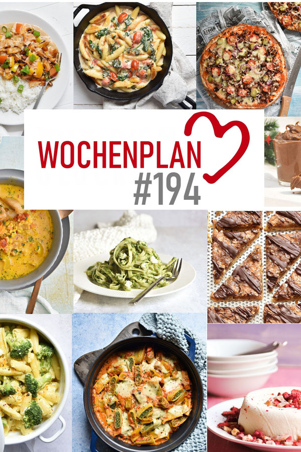 Was soll es die Woche bloß zu essen geben? Ich habe dir hier eine ganze Woche an leckeren Rezepten zusammengestellt - du kannst sie vegan oder vegetarisch kochen - der mix dich glücklich Wochenplan für den Thermomix - Nummer 194