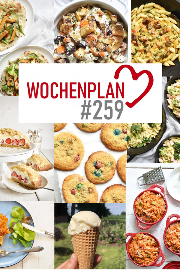 Was soll es die Woche bloß zu essen geben? Leckeres Gemüse, Pasta, Pizza oder lieber ein Curry oder Reisgericht? Hier kommt Wochenplan 259 für den Thermomix, Mittagessen, Abendessen, Rezepte