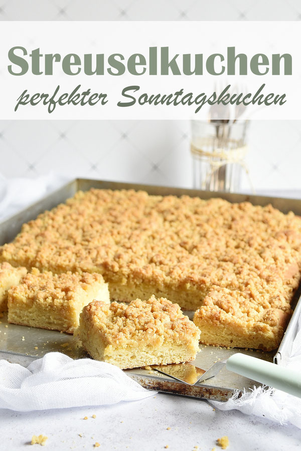 Streuselkuchen ohne Früchte oder Quarkmasse, einfach pur, unten Hefeteig, oben Streusel, vegan möglich, Thermomix, Klassiker