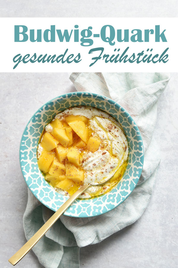 Budwig Quark, gesundes Frühstück mit einer Quark-Milch-Creme sowie geschroteten Leinsamen, Leinöl und Frucht nach Wahl, Omega 3 Fettsäuren, vegan machbar mit Sojaquark, Thermomix