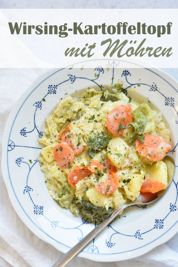 Wirsing Kartoffeltopf mit Möhren, all in one Rezept für den Thermomix, Wirsing gart im Varoma, vegetarisch, lecker, einfach